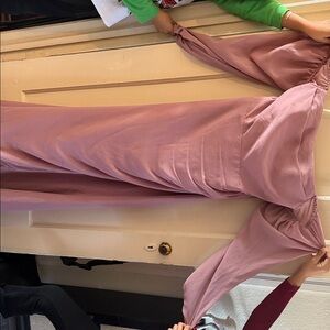 Vintage Mauve Mermaid Long Sleeve Chiffon Dress